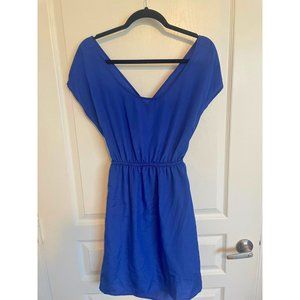 Blue, backless Love Notes Dress, Medium